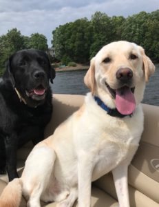 Jake and London enjoying a day on the Lake